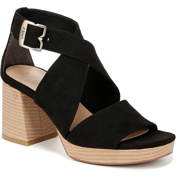 Dr. Scholl's Shoes - NWT • Dr. Scholl's • Women's Maya Block Heel Sandal Heeled • Black • Size 8M • 🖤